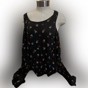 Aeropostale Black Cold Shoulder Top Size L